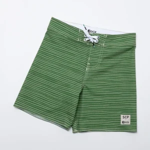 Calções de Banho Verdes Riscas Brancas DCK - Criança