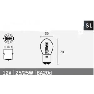 Lampada Bilux BA20D S1