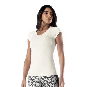 Blusa Dry Fit Manga Curta Lets Off White