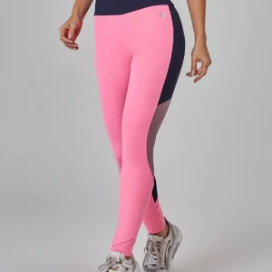 Calça Legging Tricolor Trek Marinho/Rosa Aurora