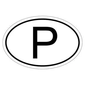 Distico Autocolante P de Portugal