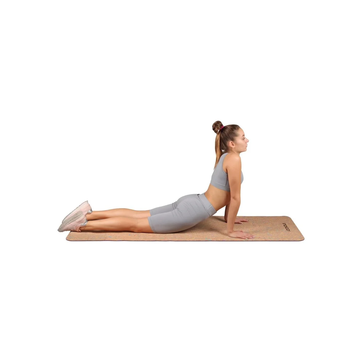 Tapete Yoga e Fitness TPE e CORK INDIGO 173*61*0,6 cm Castanho-Violeta - Image 6