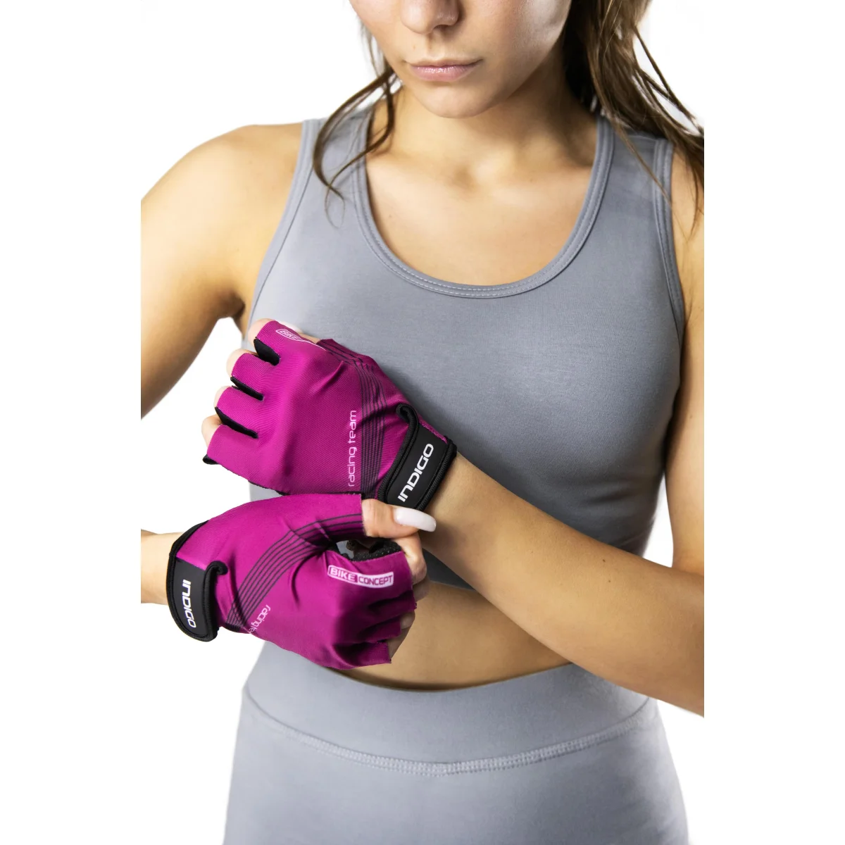 Luvas Ciclismo e Fitness Femininas INDIGO Roxa - Image 4