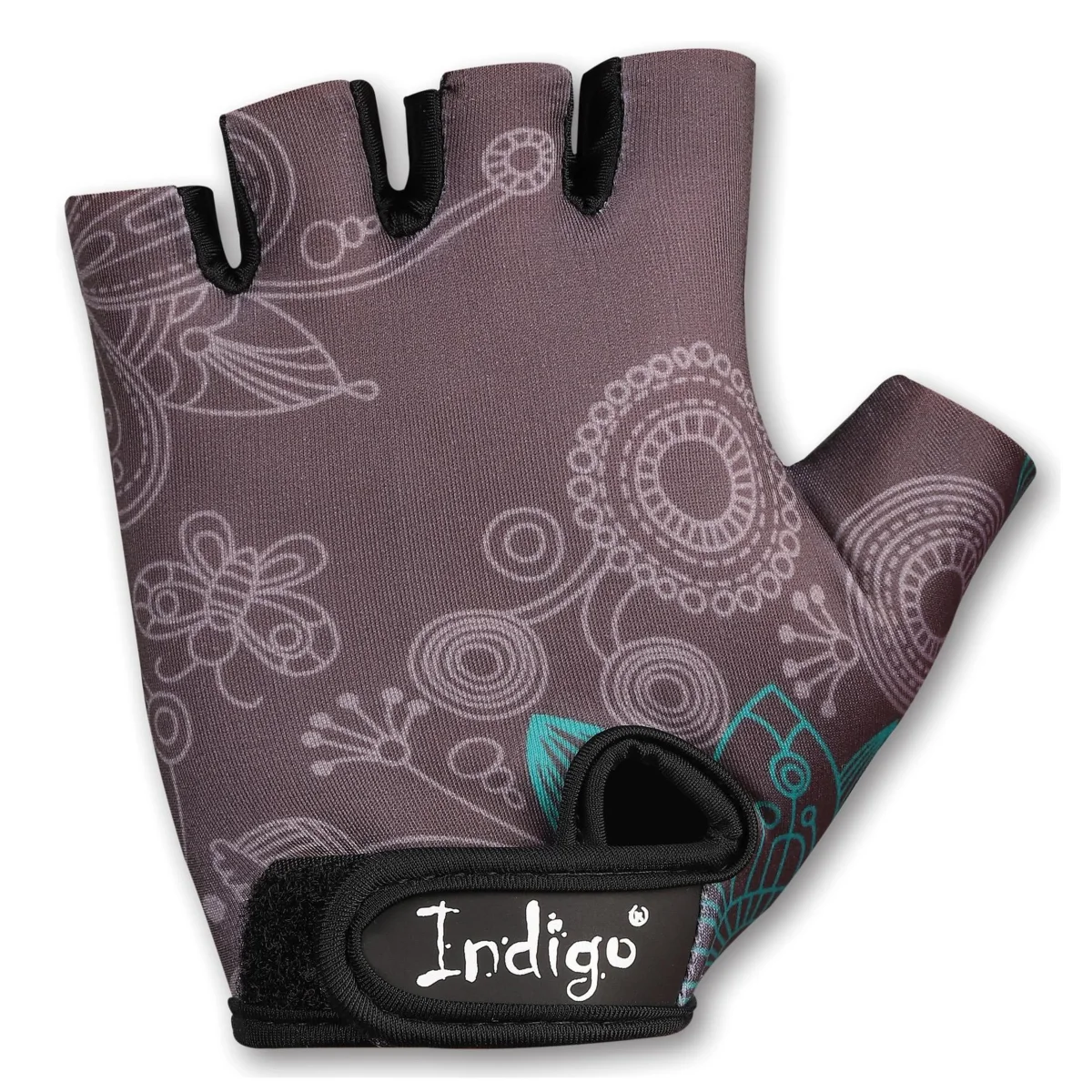 Luvas Ciclismo e Fitness Femininas INDIGO Cinza Claro - Image 3