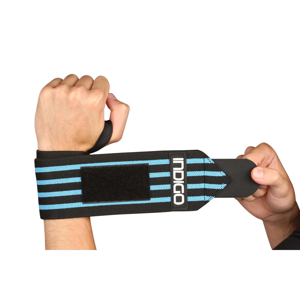 Pulseira Elástica de Halterofilismo INDIGO Preto-Azul - Image 7