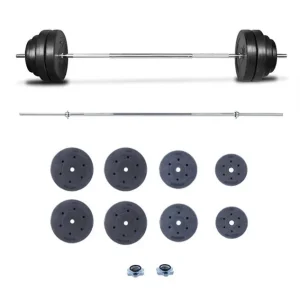 Conjunto de Pesos com Barra Olímpica de 35 kg a 120 kg