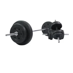 Conjunto de barra e 2 halteres de 25 mm