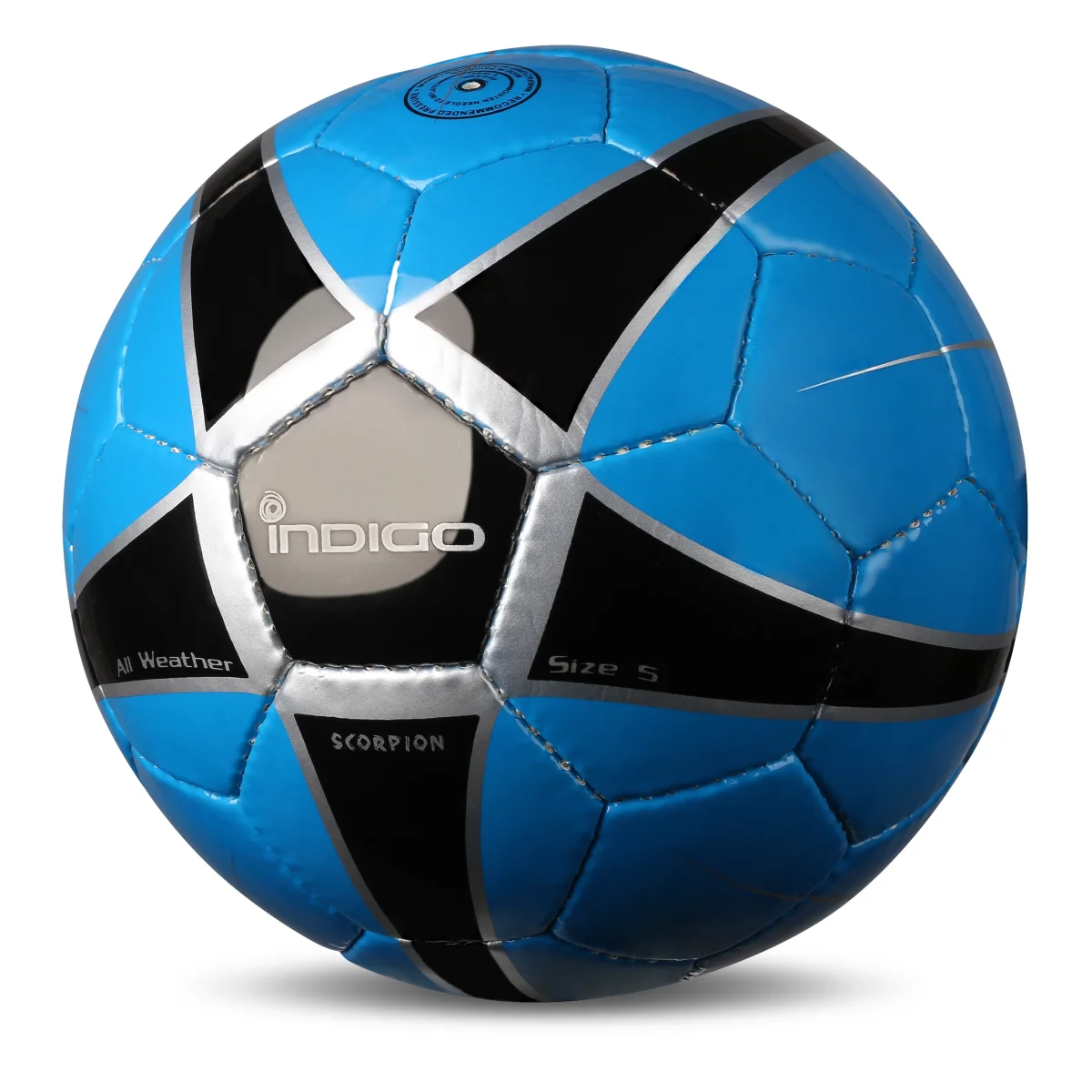 Bola de Futebol de Treinamento Nº5 SCORPION INDIGO Azul-Preto - Image 2